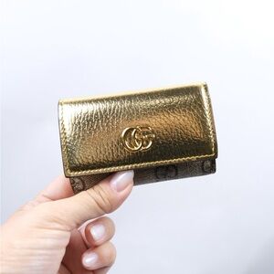 Gucci Gold Metallic Card Holder